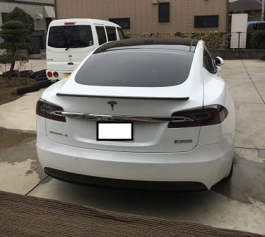 テスラ　モデルS　純正シルバーホイールガリ傷修理 埼玉県川口市 | 戸田市