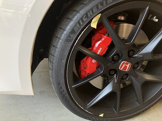ホンダシビックタイプR（FL5）純正艶消しブラックホイールガリ傷修理